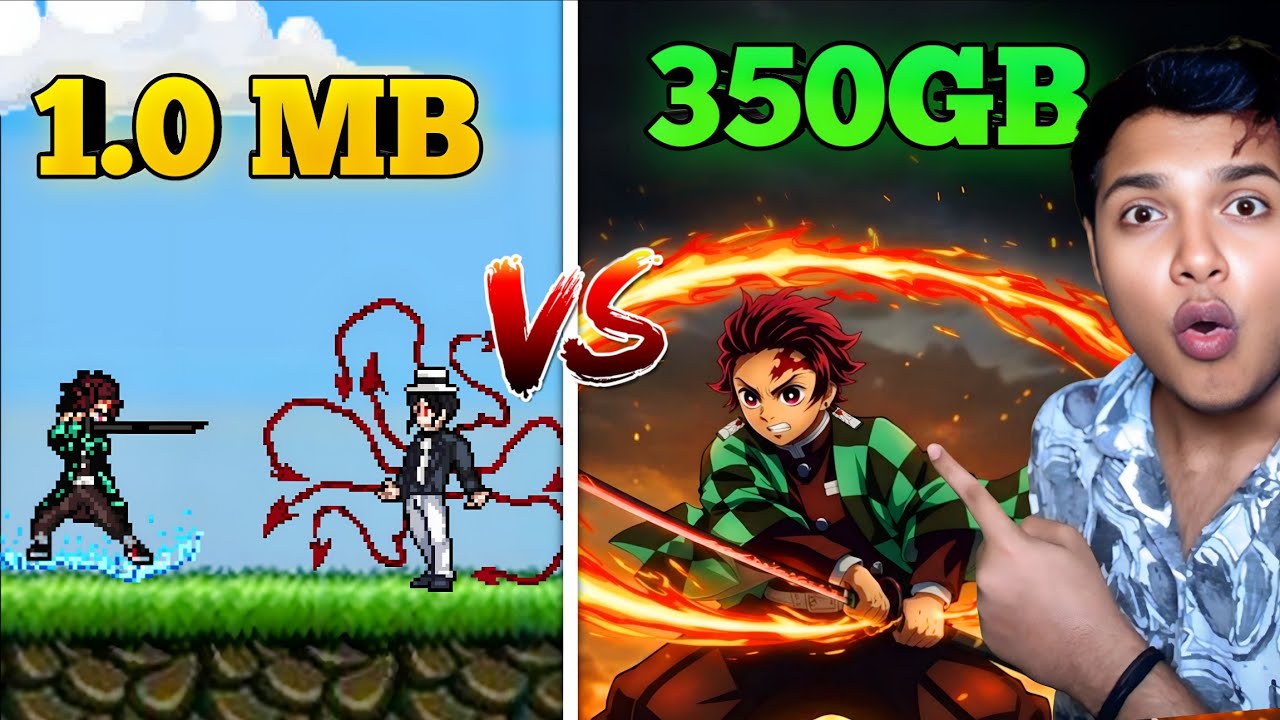 Testing 1Mb Vs 1000GB DEMON SLAYER GAME 🎮