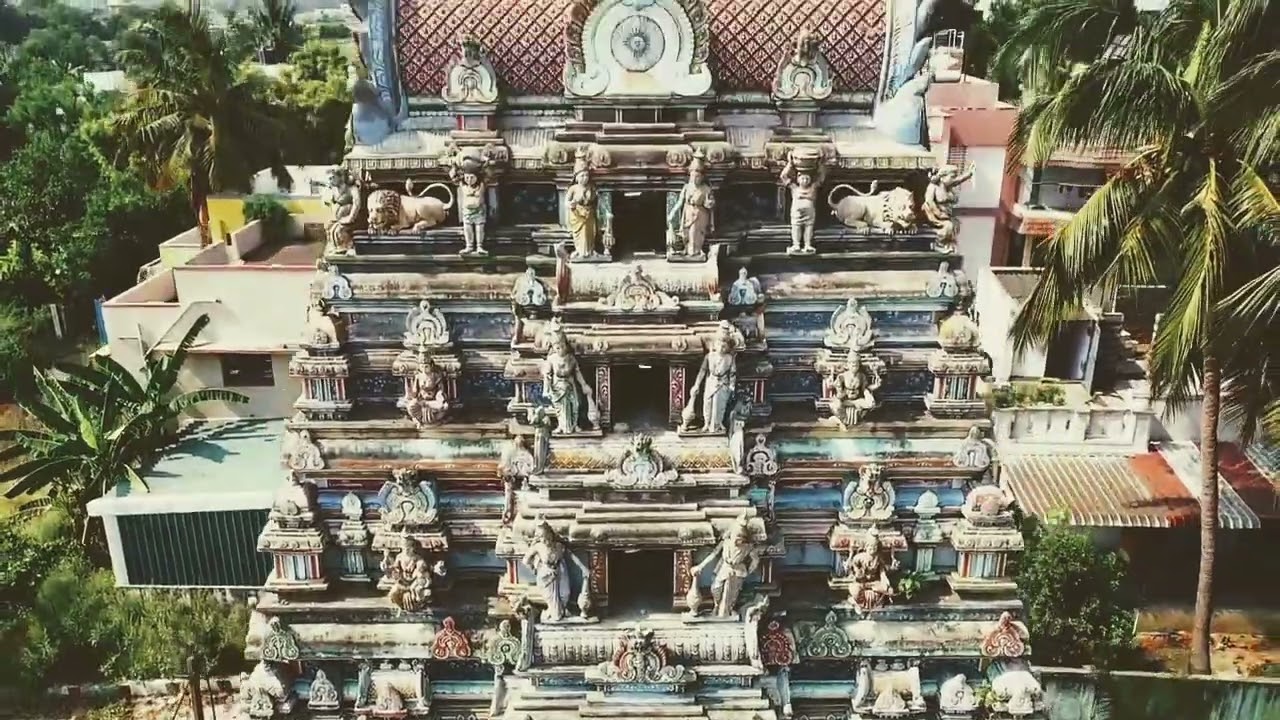 Shri Ananthavalli samedha Shri Agastheeswarar Temple, Panchetty, Aerial Temple Video