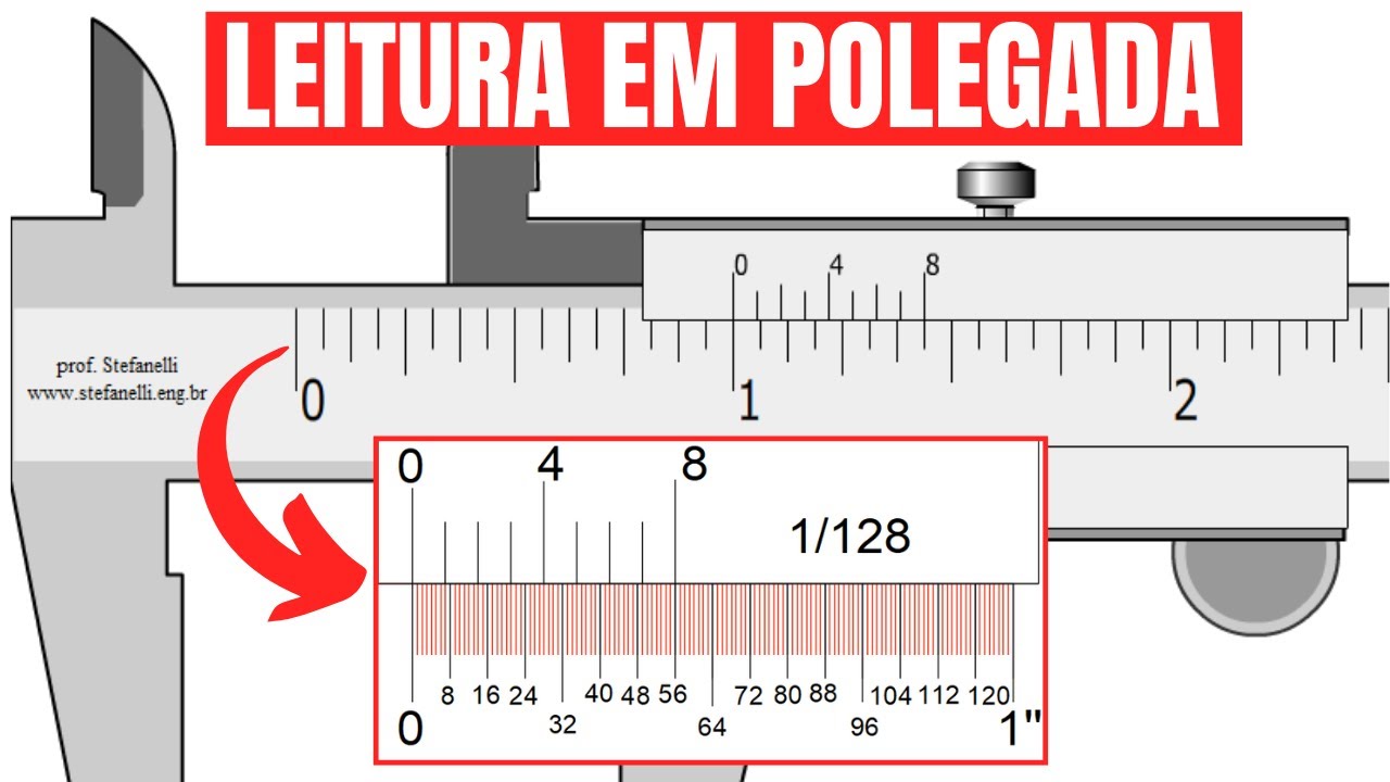 Como abrir o PAQUÍMETRO em qualquer medida em polegada sem cálculos!