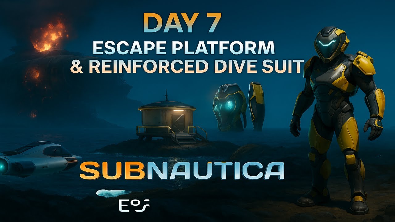 7-Subnautica Day 7 🚀 Escape Platform Built & Reinforced Dive Suit Crafted