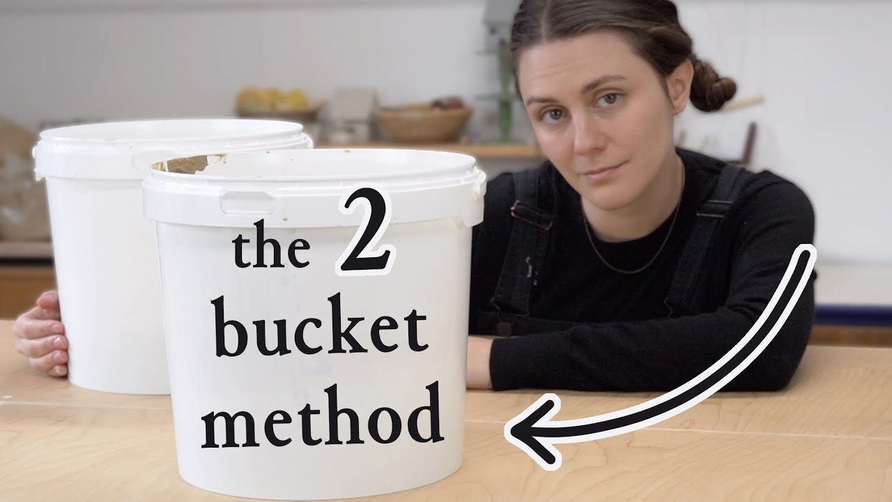 The simplest way to filter your dirty clay water! // pottery studio at home tips