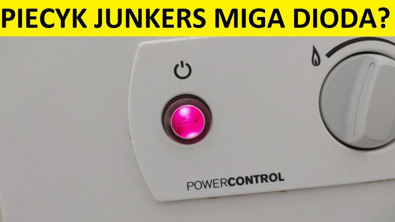 Piecyk Junkers miga czerwona dioda lampka: przyczyny, objawy, naprawa, koszt naprawy, co robić?