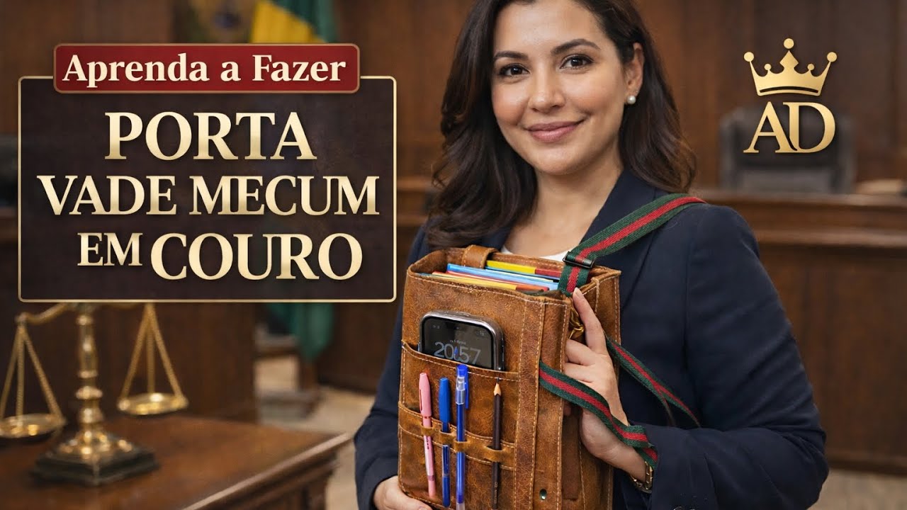 Aprenda porta vade mecum de couro