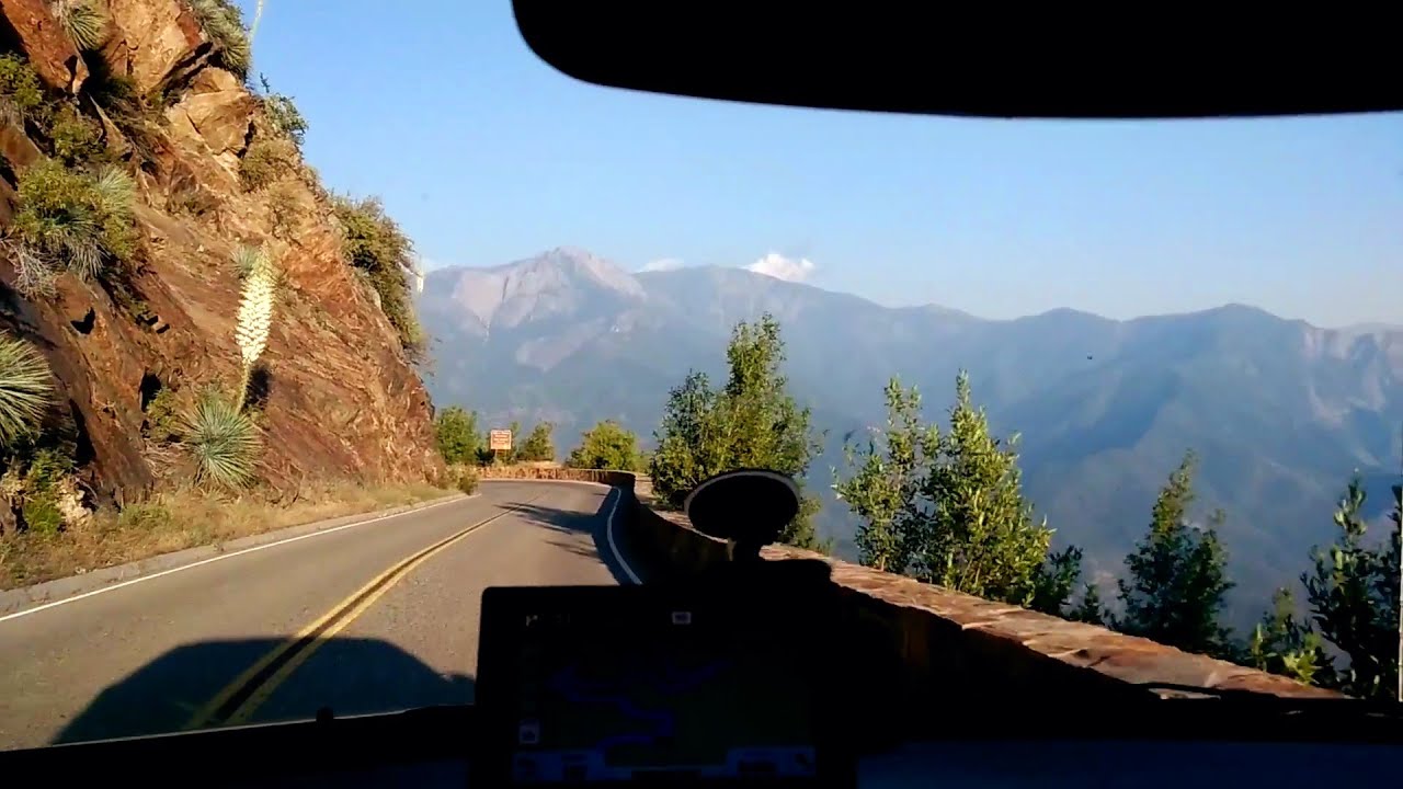 Very scenic but dangerous drive along the Generals Highway at Sequoia Kings Canyon National Park