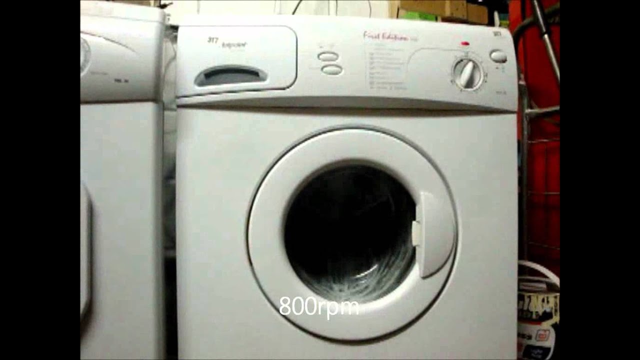 Hotpoint First Edition WM52 Washing Machine Cotton sudslock inter spins 800rpm