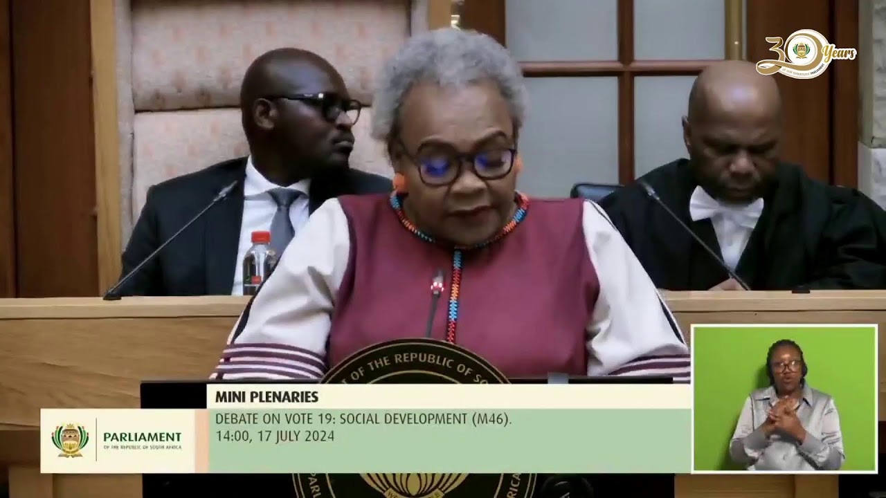 MINI PLENARIES Budget Vote 19: Social Development (M46), 17 July 2024