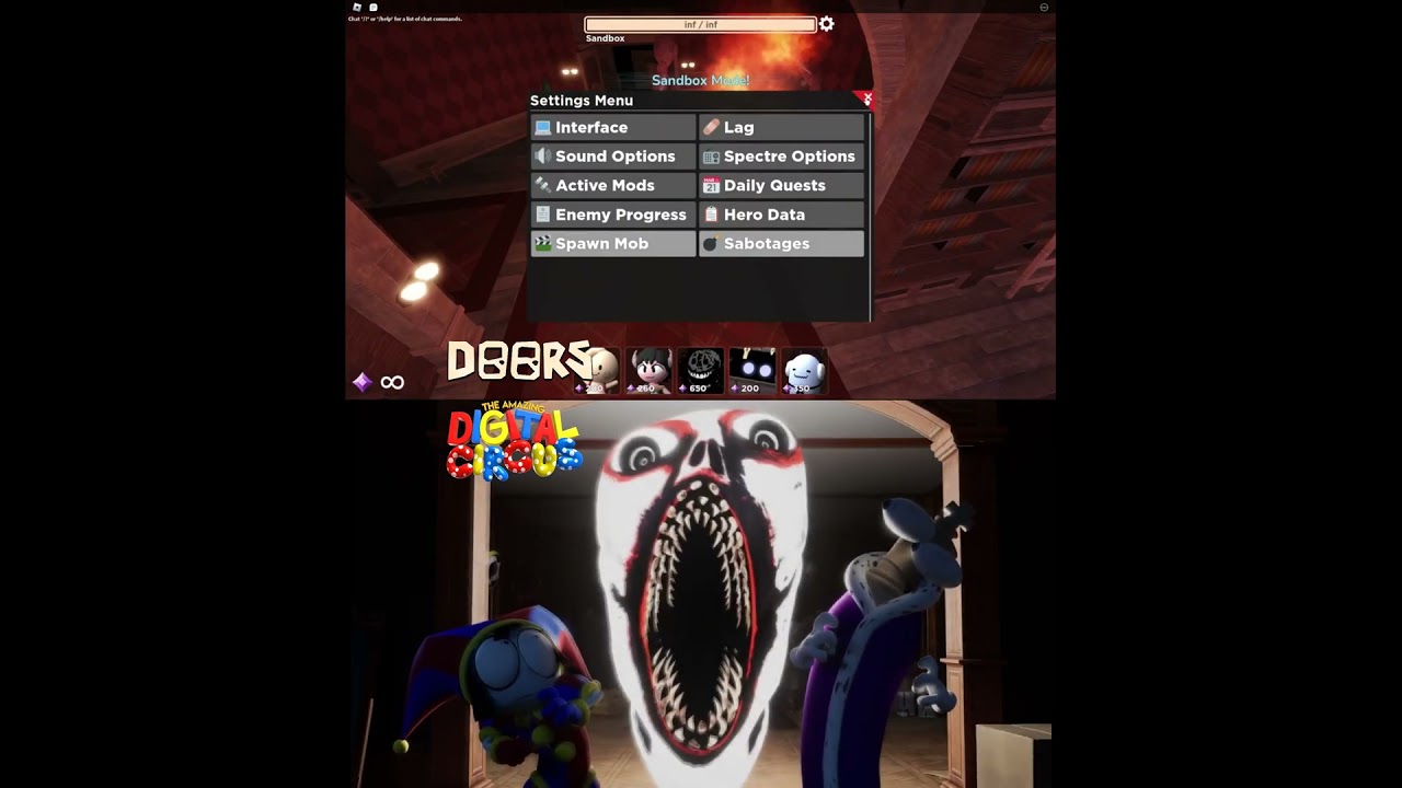 [4K] Digital Circus x Roblox Heroes x Doors - Ambush Entity Comparison #shorts