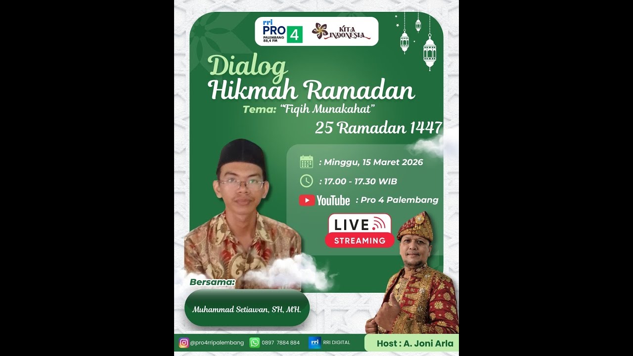 DIALOG HIKMAH RAMADAN - RRI PALEMBANG, 15 MARET 2026