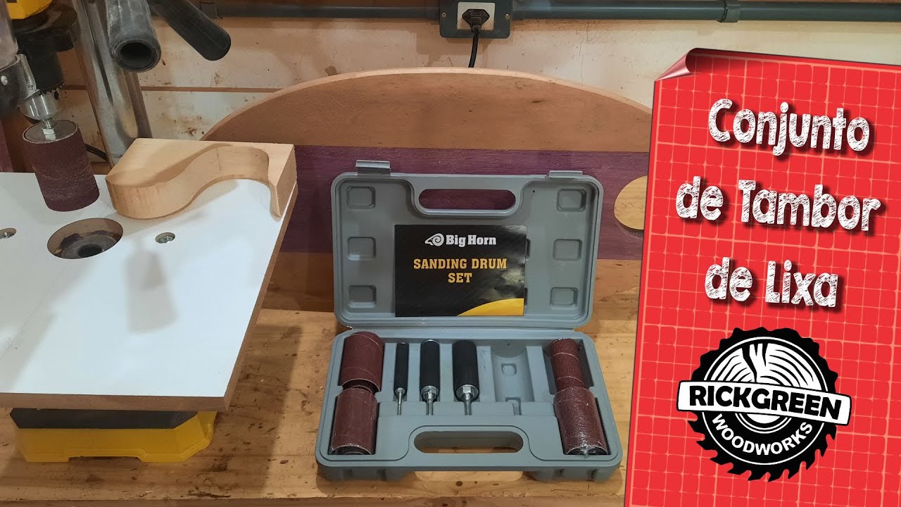 Conjunto de Tambor de Lixa de Borracha - Sanding Drum Set