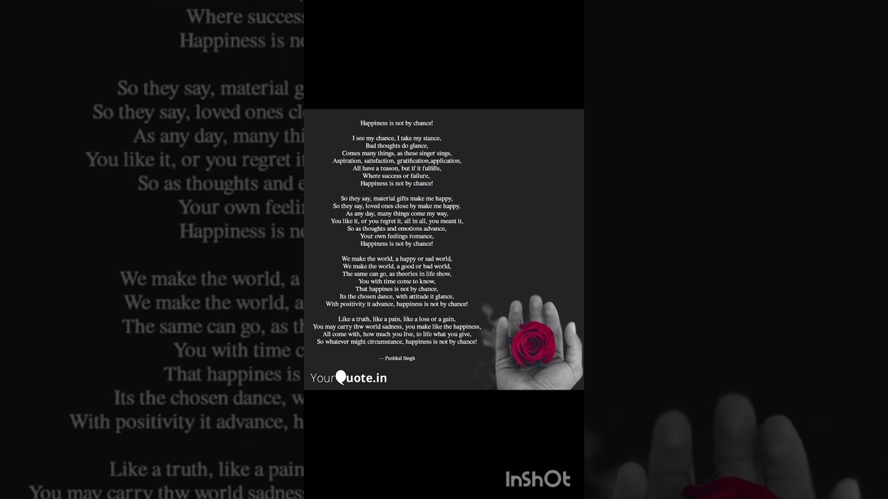 Happniness is not by chance by Pushkal Singh v1