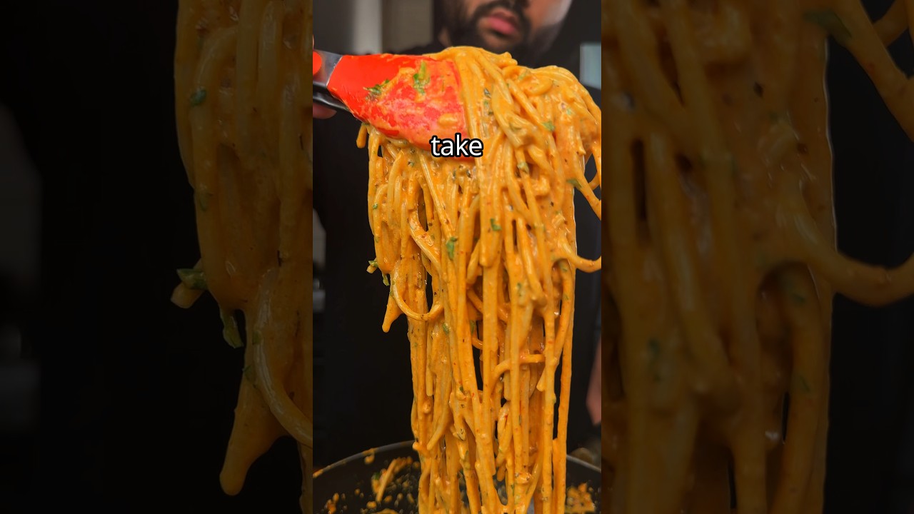 Thai Red Curry Pasta  😍🌶️ #Shorts