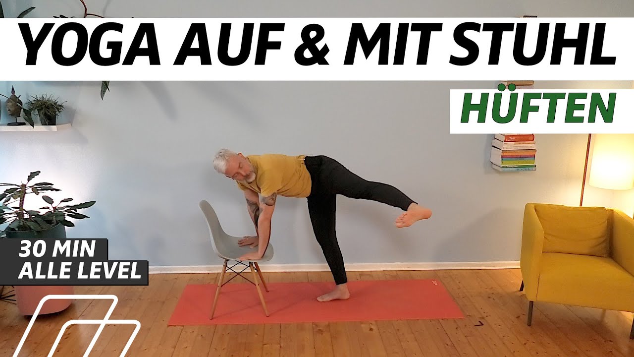 ⏰ 30:00 Minuten | Stuhl-Yoga für Hüften | unkompliziert & überall