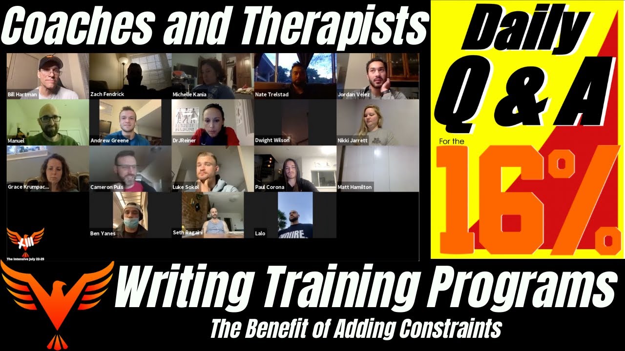 Adding Constraints to Write Better Training Programs - BillHartmanPT.com Q&A for The 16%
