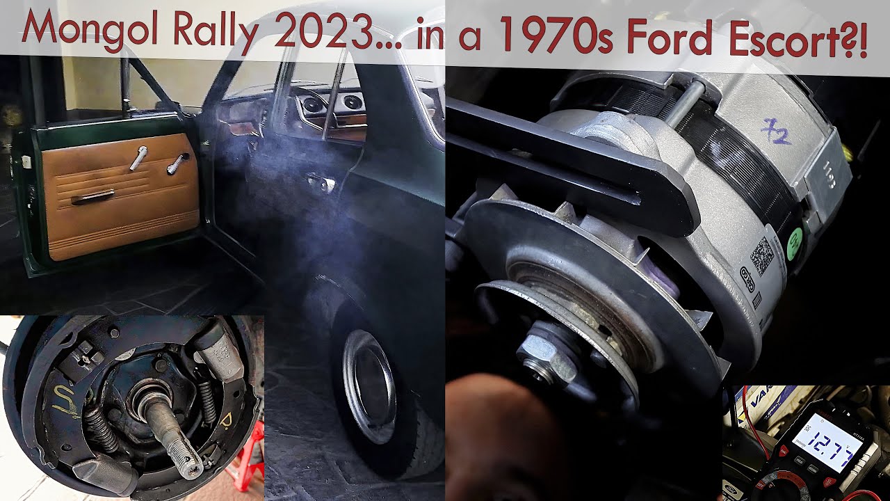 Mongol Rally 2023 + 1970s Ford Escort MK1 - Ep. 2: Brakes Check, and Dynamo-to-Alternator Upgrade