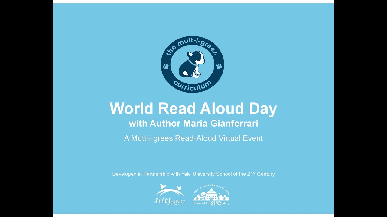 World Read Aloud Day with Mutt-i-grees and Author Maria Gianferrari
