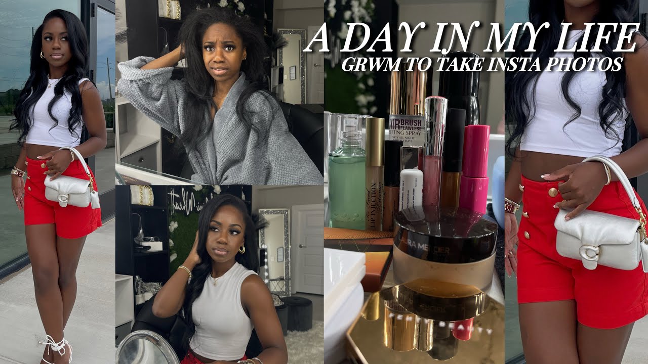 A DAY IN MY LIFE | GRWM FOR A DAY OUT | trying new makeup method, outfits, hair and more....