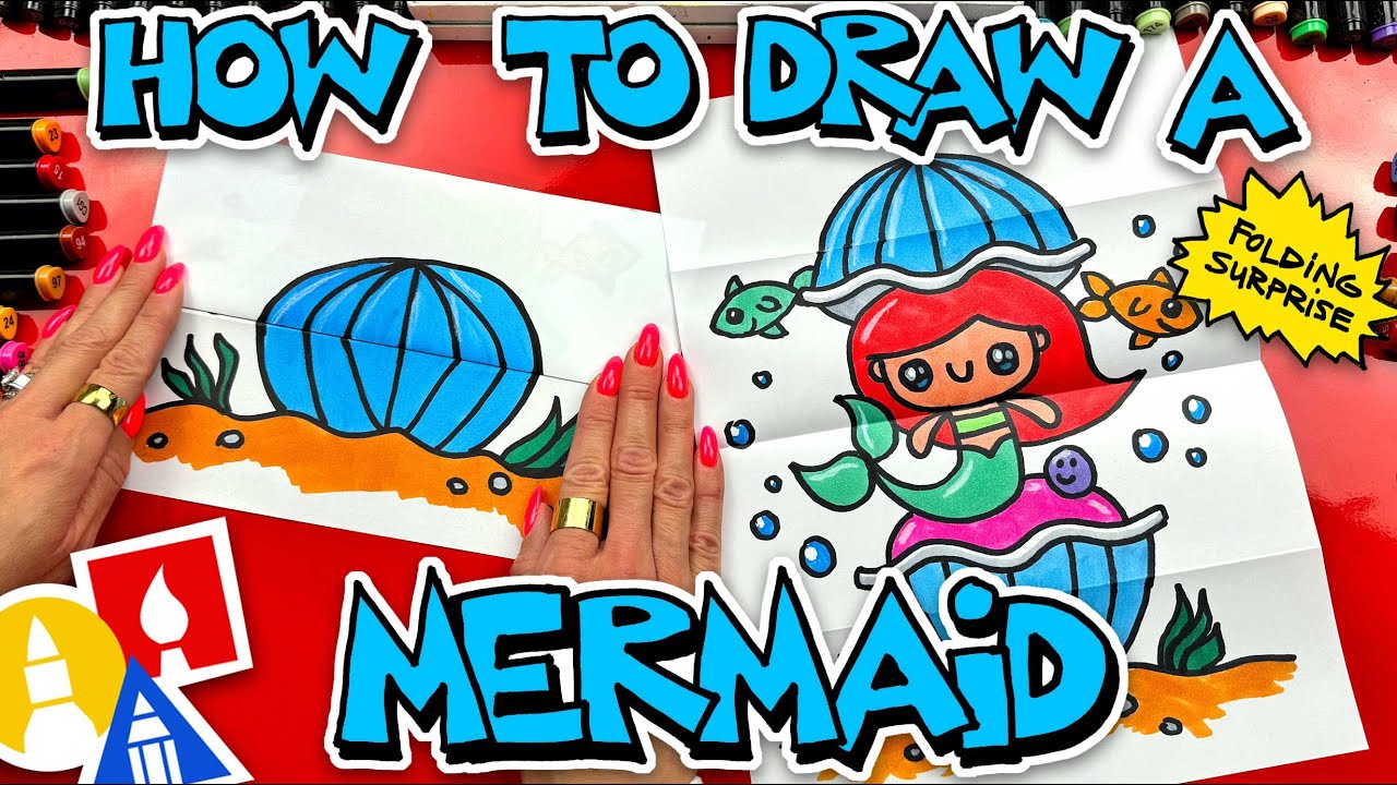 How To Draw A Mermaid Folding Surprise