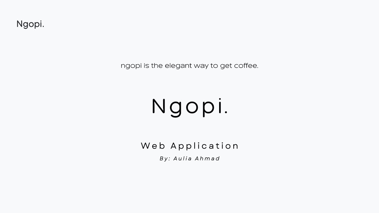 Ngopi Web App Flow Demo