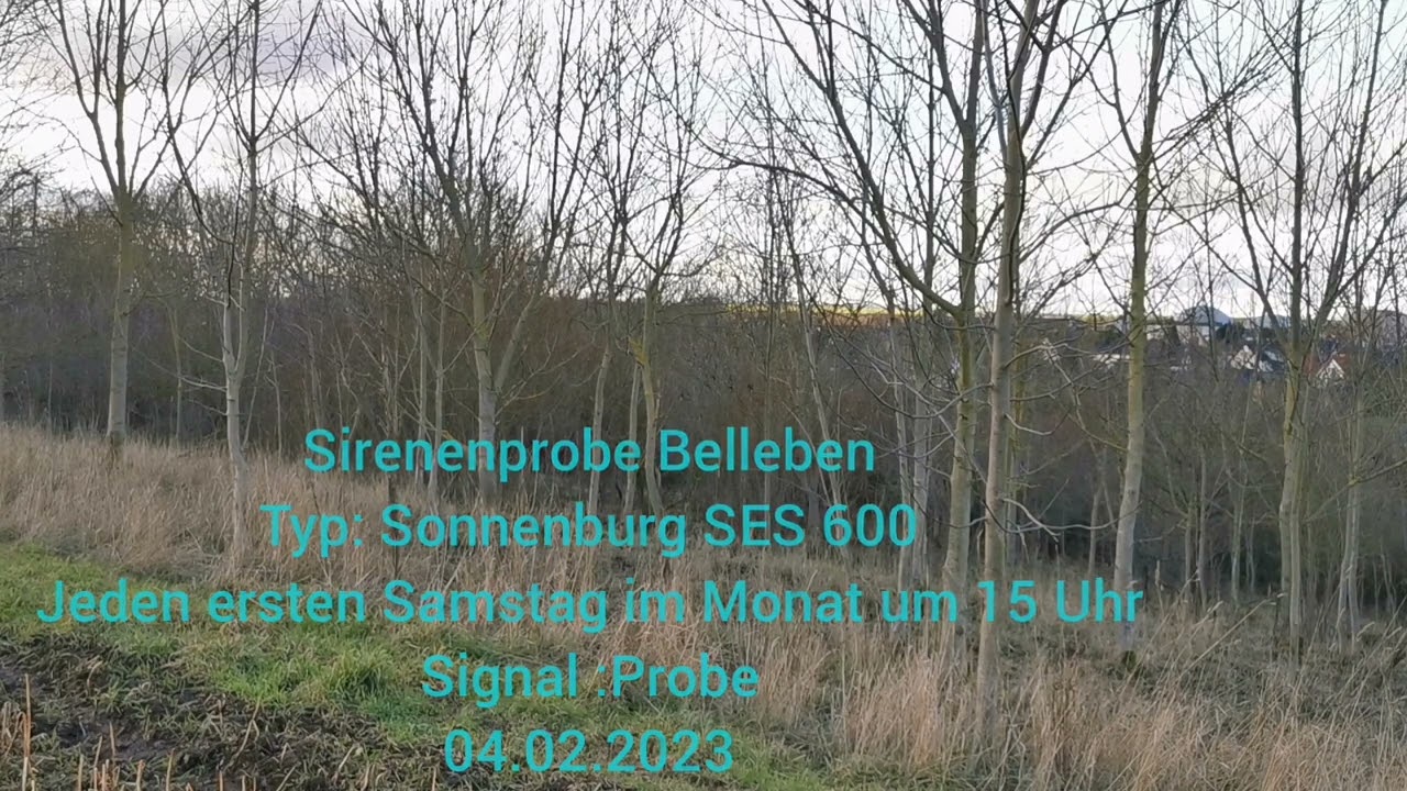 Sirenenprobe mit Sonnenburg SES 600 Sirene aus der Ferne