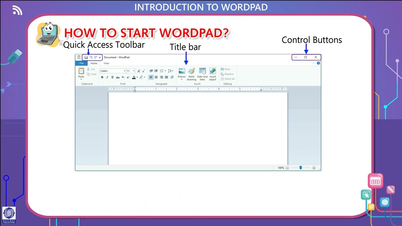 E-CODE (Computer) || class 2 || chapter 7 || INTRODUCTION TO WORDPAD