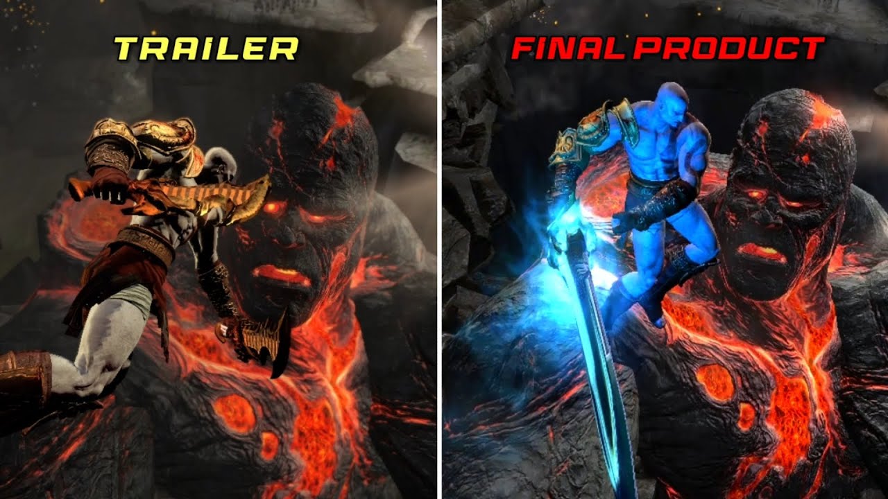God Of War 3 Demo Vs Final Product Side By Side Comparison