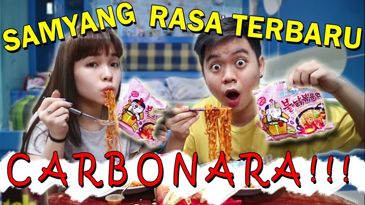 MUKBANG SAMYANG RASA TERBARU CARBONARA!!! *Kepedesan*