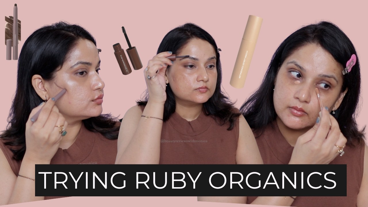 Trying Ruby Organics Concealer & more….. Organic Makeup Brand in India 🇮🇳