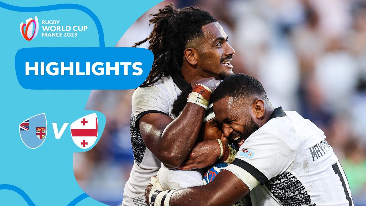 Fiji chase ANOTHER record! | Fiji v Georgia | Rugby World Cup 2023 Highlights