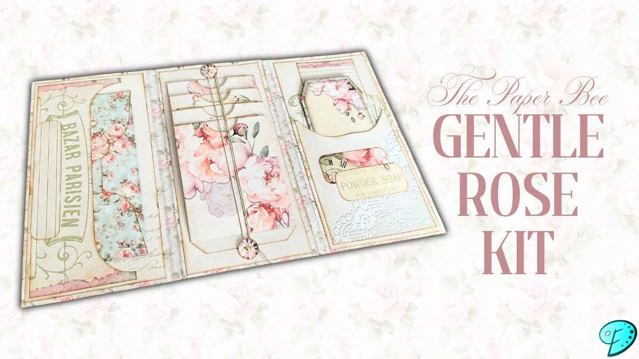 APRIL PROJECT 2025 - Gentle Rose Junk Journal Kit by The Paper Bee Craft Video with Emily Designs