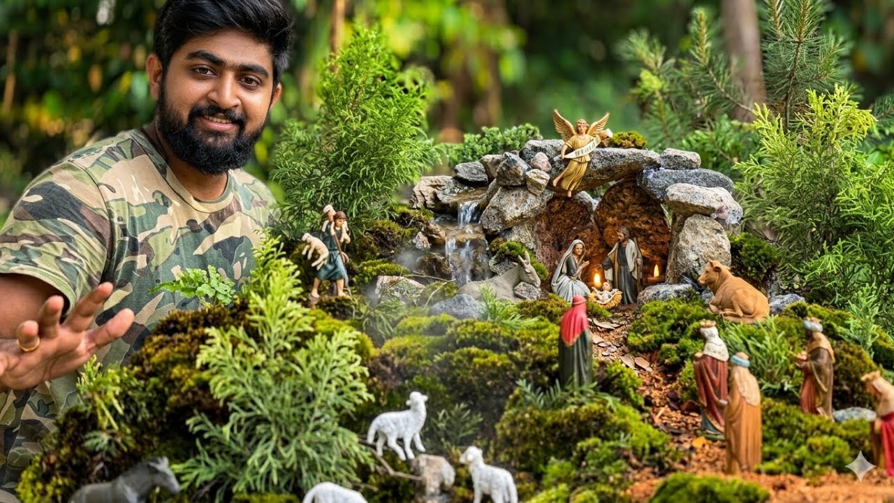 Green Theme Nativity Scene | പച്ചപ്പ്‌ നിറഞ്ഞ പുൽക്കൂട് | Pulkoodu  പുൽക്കൂട് | Josephism