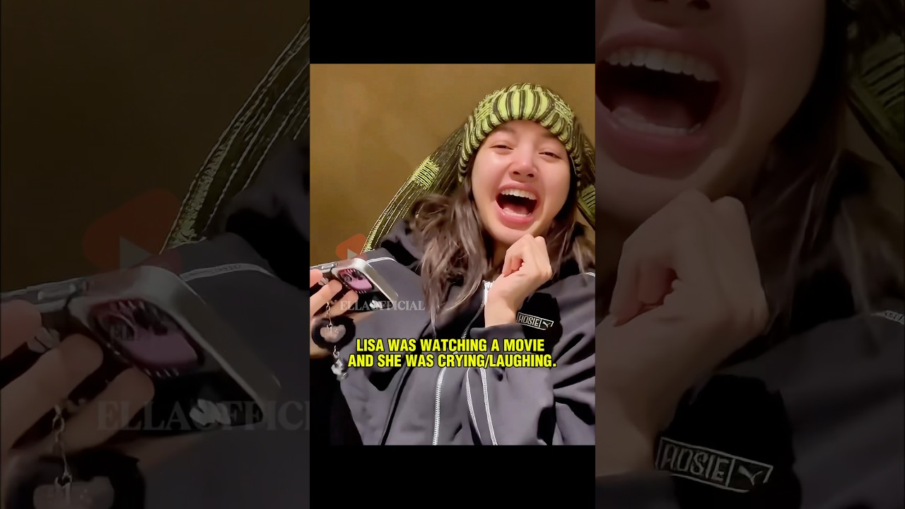 LISA WAS WEARING ROSÉ’S PUMA JACKET WHILE CRYING/LAUGHING. 😅 