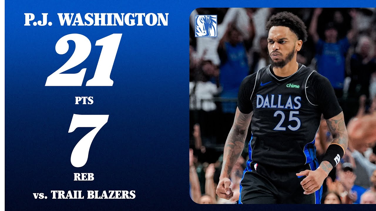 P.J. Washington (21 PTS 7 REB) vs. Portland Trail Blazers | November 16, 2025