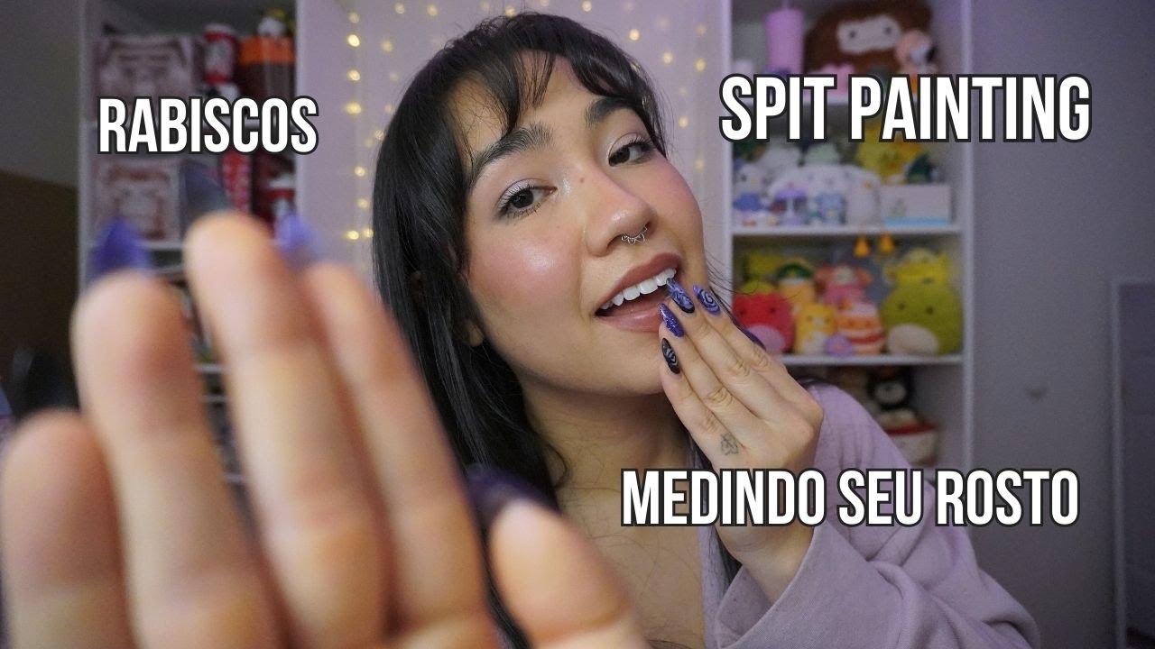 ASMR | Spit Painting e Desenhando no Seu Rosto