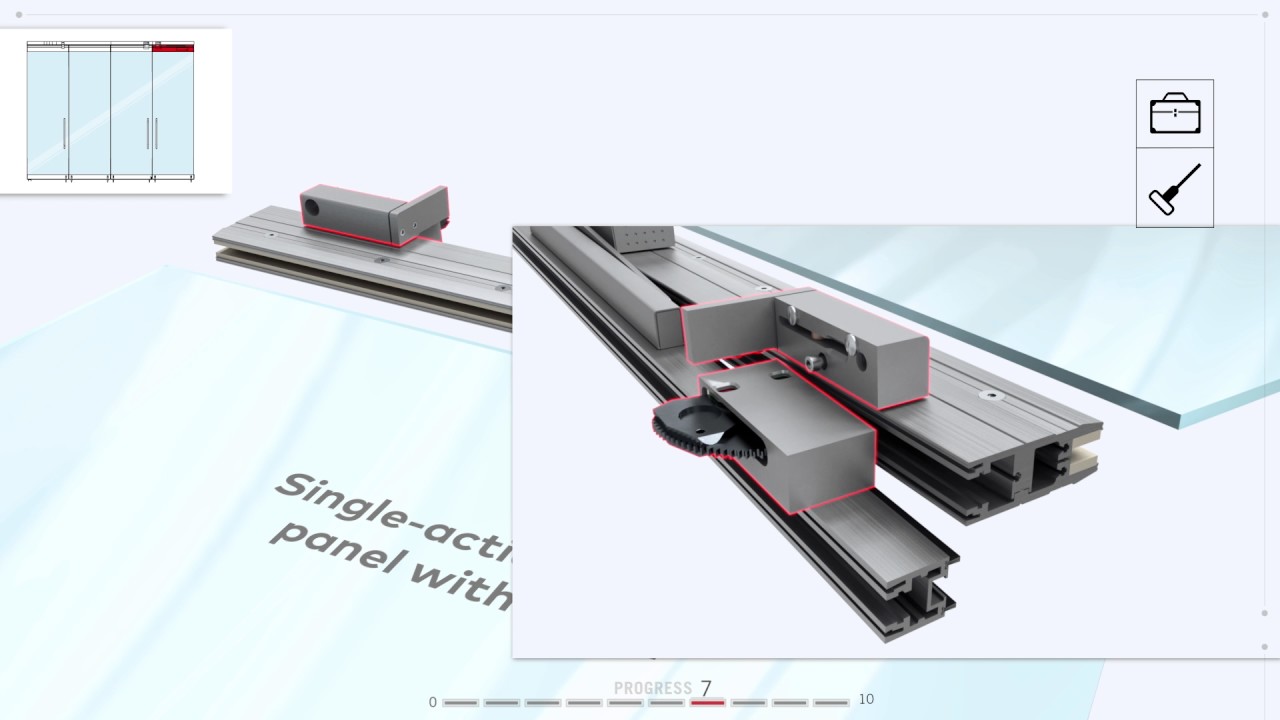 HSW EASY Safe - Horizontal sliding wall - Installation animation