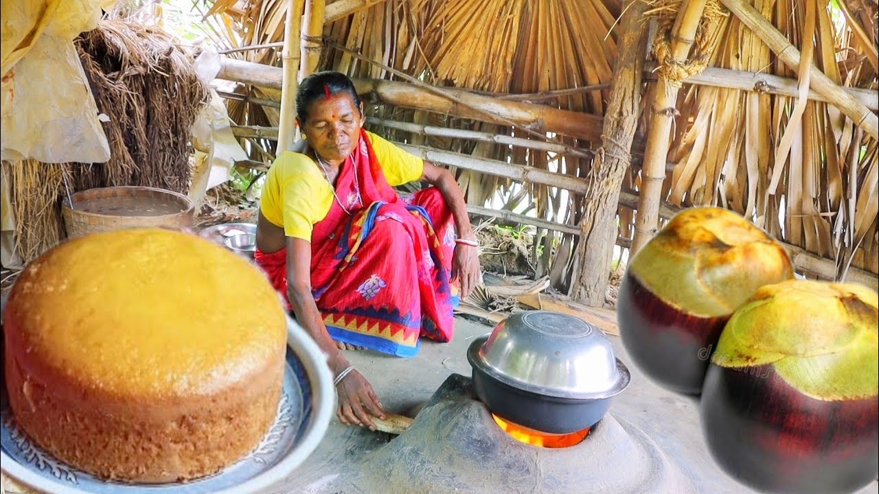 PALM FRUIT CAKE recipe prepared by our santali tribe grandmaa in tribal style