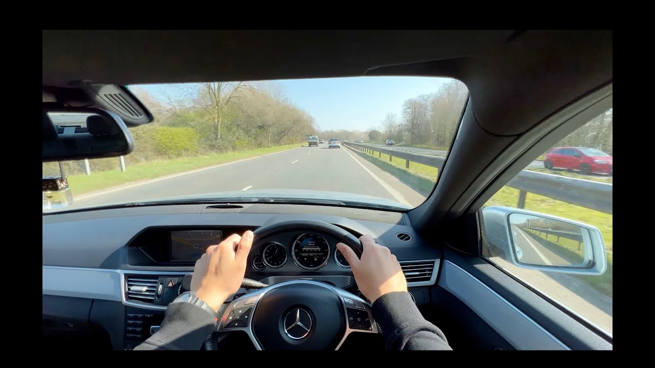 POV Driving MAN / UK, Dorset - Wareham station to Ferndale in Mercedes W212 E250 CDI sport.