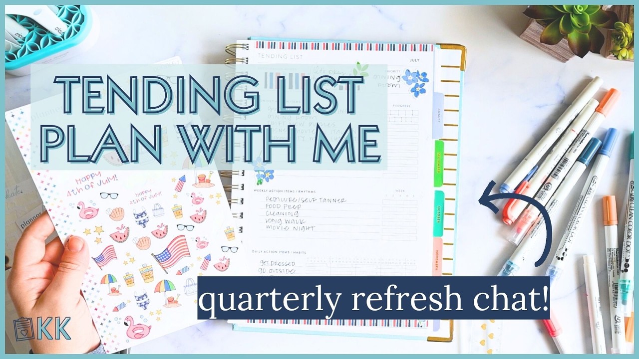 PowerSheets Tending List Plan with Me and Quarterly Refresh Goals Update Goal Setting System Chat!