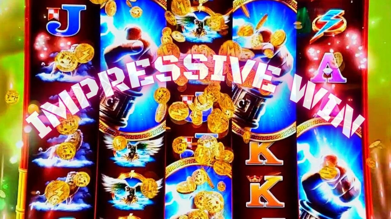 ZEUS Unleashed Slot Machine IMPRESSIVE WIN! POWER UP! $3 BET! (라스베가스 슬롯머신)