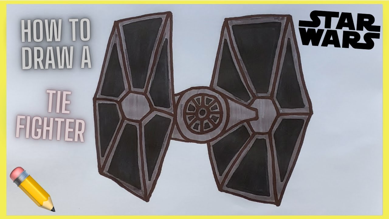 How to draw a TIE Fighter ✏️ STAR WARS