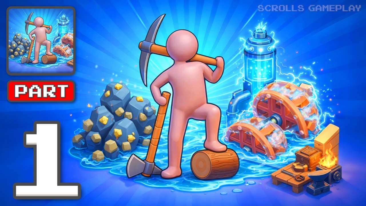 Craft Power: Water Mill Idle - Gameplay Walkthrough Part 1 - Mills Spin Power Grows (iOS, Android)