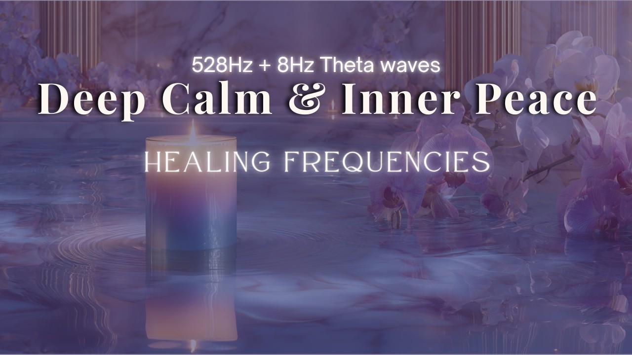 528Hz Angelic Healing Frequencies + 8Hz Theta Waves | For Stress Relief & Inner Peace (1 Hour)