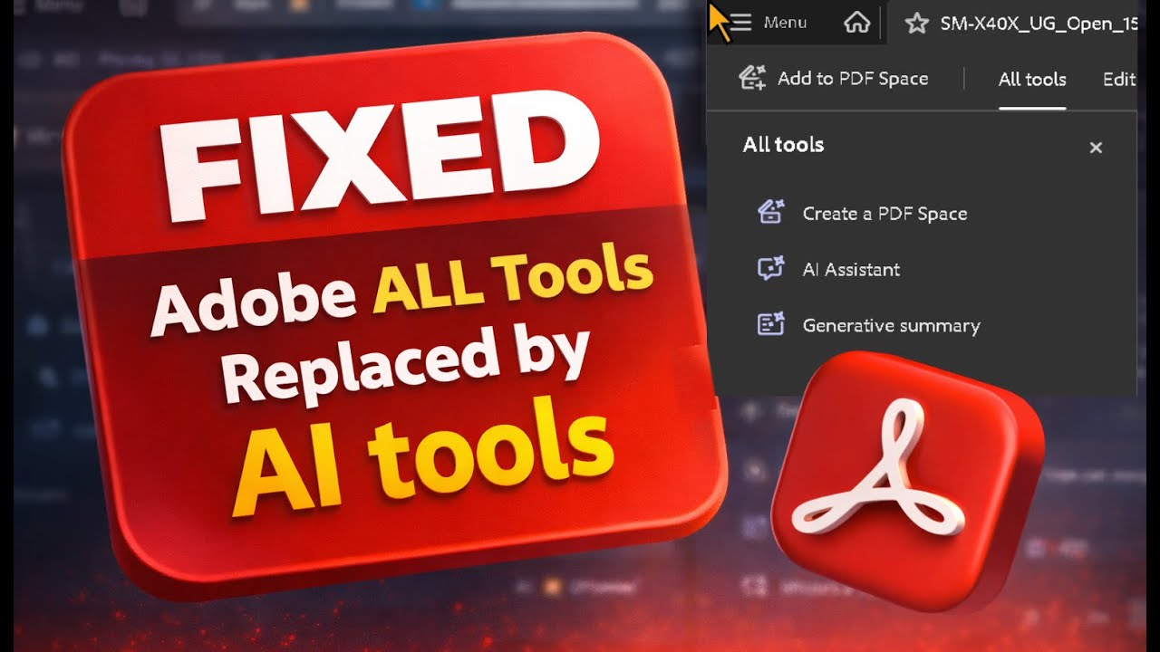 Исправление проблемы с отсутствующими инструментами в Adobe Acrobat Pro DC | Замена инструментов ...