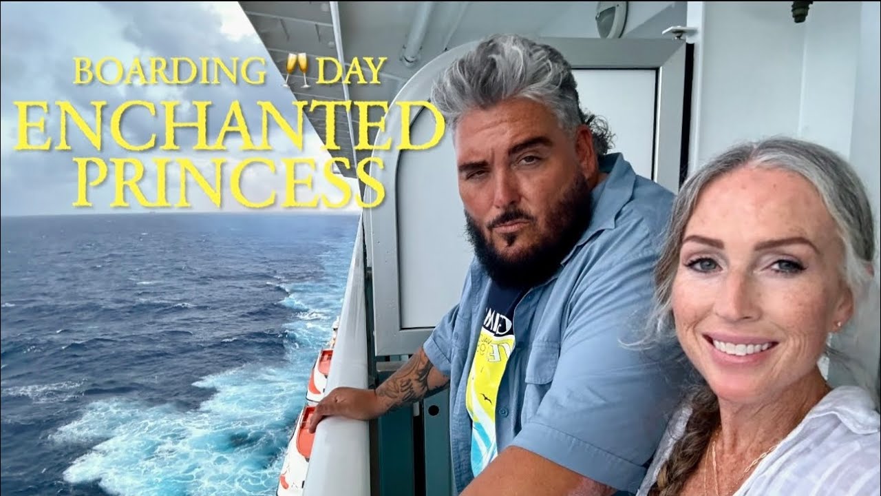 BOARDING DAY!!! ENCHANTED PRINCESS!! SURPRISE BALCONY ROOM! THE CATCH BY RUDI’S SEA GRILL DINNER 🥂🍽️
