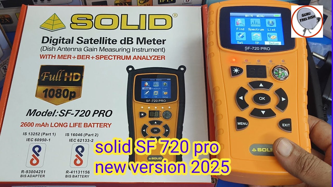Solid SF 720 pro digital satellite db meter | digital satellite finder| 