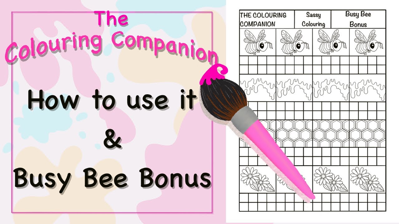 The Colouring Companion Bonus Page | How to use the pages!