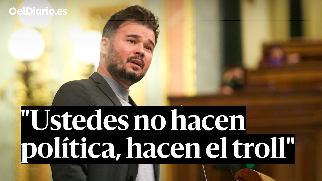 Gabriel Rufián, al Partido Popular: 