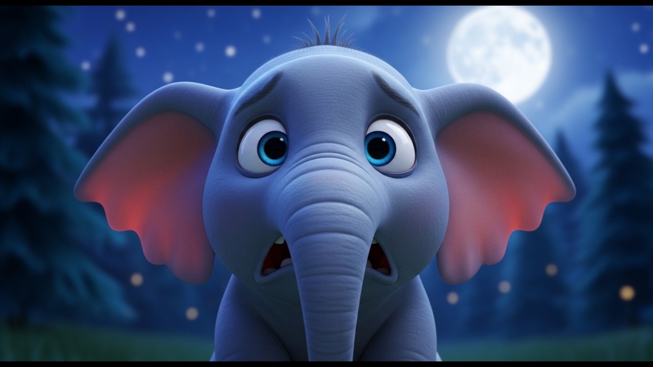 Bebé Elefante Perdido en la Selva por la Noche 🐘🌙 | Cuento Infantil