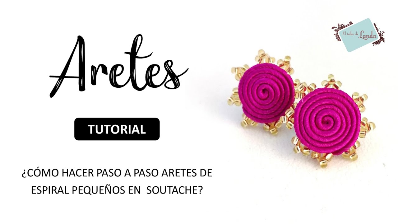 Tutorial: Cómo hacer ARETES SOUTACHE en espiral PASO a PASO