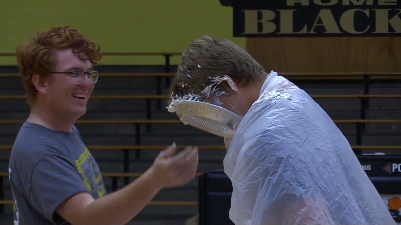 Friday's Pep Rally- Who gets pie-faced?