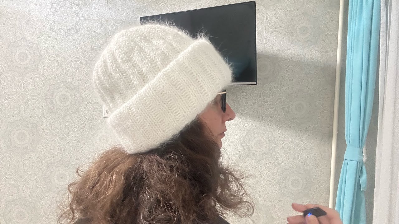 Самая теплая вязаная зимняя двойная шапка 